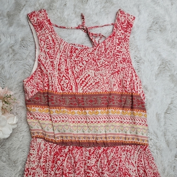 ✨️CL Lush Pink Multicolor Sleeveless Lightweight Romper Size S - Picture 4 of 15